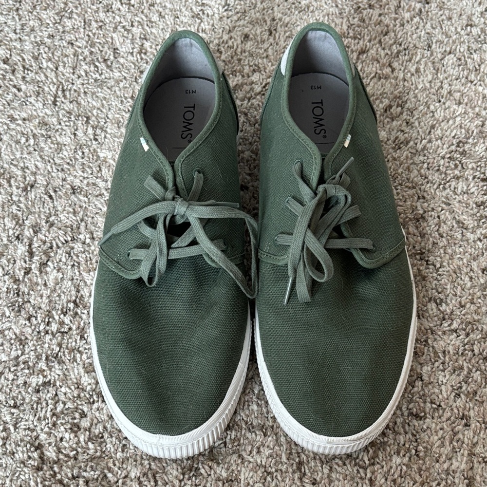 TOMS Men's Carlos Olive Green Sneakers
